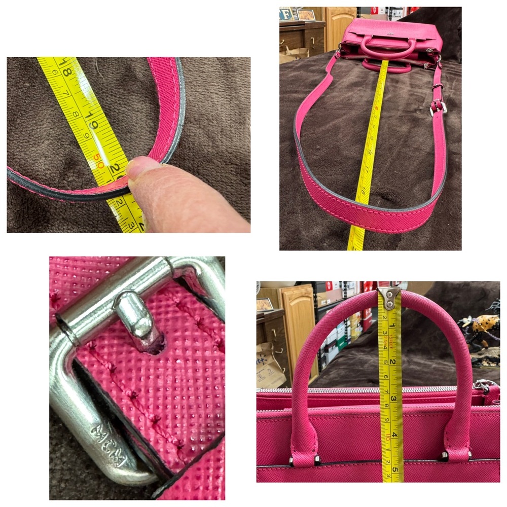 MCM Pink Women's Pink Santino Leather Shoulder/Crossbody bag EUC - Picture 11 of 12